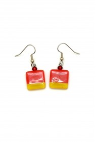 Color Blocked Square Earrings